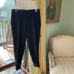 PIAZZA SEMPIONE BLACK ANKLE PANTS. "AUDREY" SIZE 46 (ITALY). (US 10).